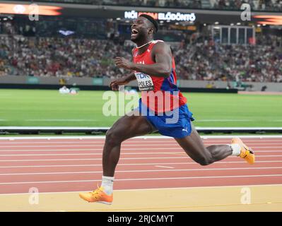 Budapest, Hongrie. August 2023. Cristian Napoles of CUB, Männer Triple Jump während der Leichtathletik-Weltmeisterschaften 2023 am 21. August 2023 in Nemzeti Atletikai Kozpont in Budapest, Ungarn - Foto Laurent Lairys/DPPI Credit: DPPI Media/Alamy Live News Stockfoto