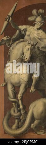 St. Georg zu Pferd zwischen 1573 und 1618 von Ambrosius Francken I. Stockfoto