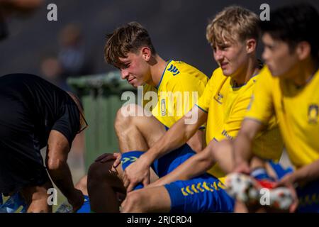 Broendby, Dänemark. August 2023. Oscar Schwartau (41) von Broendby IF bei einem Testspiel zwischen Broendby IF und FC Nordsjaelland in Bane 1 in Broendby. (Foto: Gonzales Photo - Teis Markfoged). Stockfoto