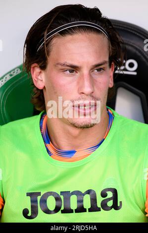 Marco Carnesecchi von Atalanta BC schaut vor dem Fußballspiel der Serie A zwischen US Sassuolo und Atalanta BC. Stockfoto