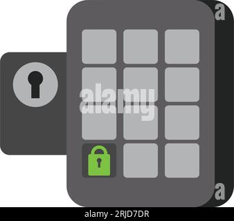 Smart Home-Sperre mit Codesymbol Stock Vektor