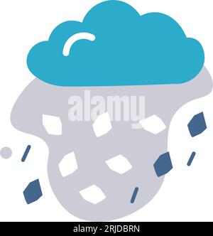 Wettervorhersage für Hagel, Meteorologie und Klima Stock Vektor