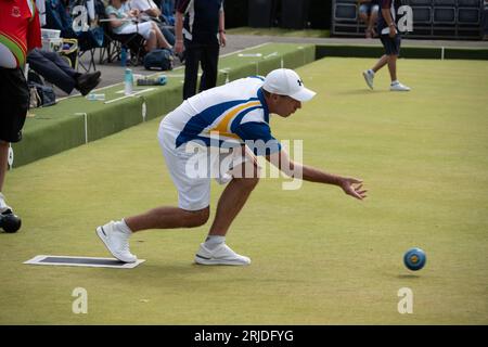 Bowlingsport bei den Aviva National Championships 2023, Leamington Spa, Warwickshire, England, Großbritannien Stockfoto