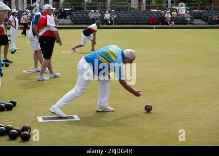 Bowlingsport bei den Aviva National Championships 2023, Leamington Spa, Warwickshire, England, Großbritannien Stockfoto