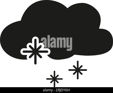 Symbol „Wolke mit Schnee“ Stock Vektor