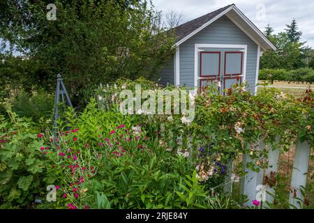 Historische Stewart Farm, Surrey, British Columbia, Kanada Stockfoto