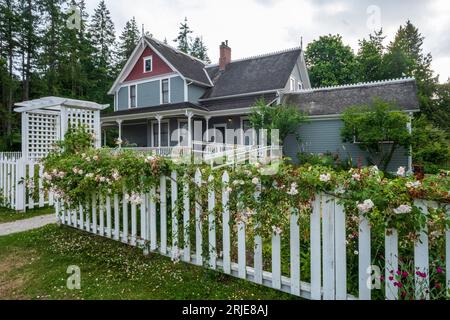 Historische Stewart Farm, Surrey, British Columbia, Kanada Stockfoto