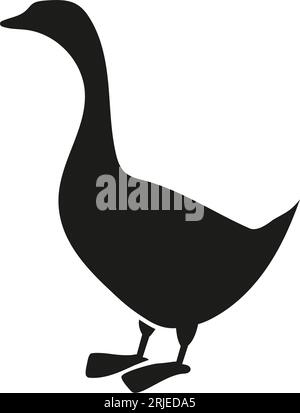 Silhouettensymbol für Gänse Stock Vektor