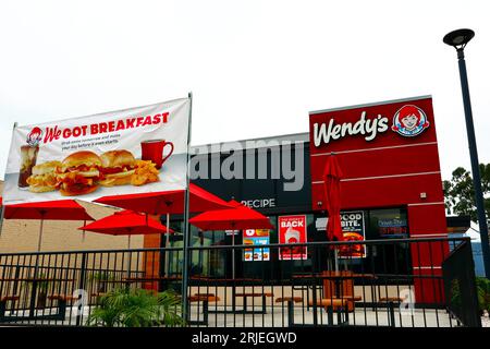 Los Angeles, Kalifornien: Wendy's - American International Fast-Food-Restaurantkette Stockfoto