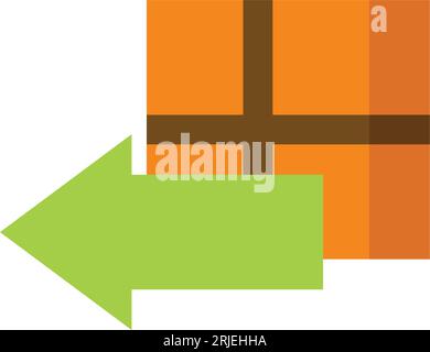 Symbol „Return Parcel Vector“ (Paketvektor) Stock Vektor