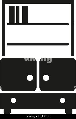 Regale mit einem einfachen Symbol für Bücher Stock Vektor