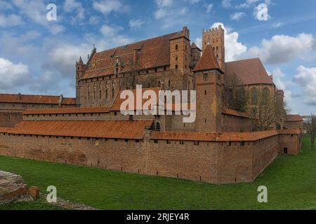 Mittelalterliche Marienburg in Polen Stockfoto