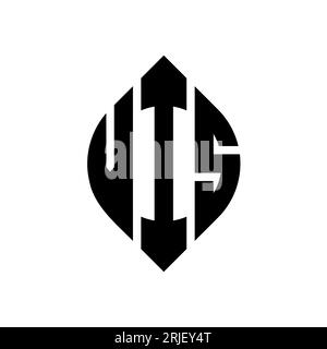 VIS Circle Letter Logo-Design mit Kreis- und Ellipsenform. VIS-Ellipsenbuchstaben im typografischen Stil. Die drei Initialen bilden ein kreisförmiges Logo. VIS CI Stock Vektor