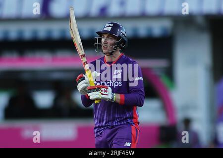 Clean Slate Headingley Stadium, Leeds, West Yorkshire, Großbritannien. August 2023. Northern Superchargers gegen Welsh Fire während des Hundert Double Headers im Clean Slate Headingley Stadium. Von Northern Superchargers Credit: Touchlinepics/Alamy Live News Stockfoto