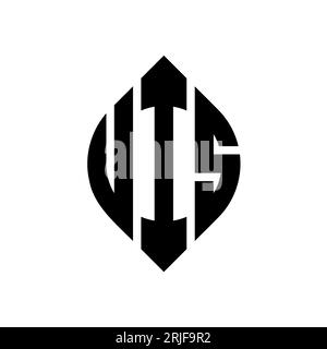 UTS kreisförmiges Logo mit Kreis- und Ellipsenform. UTS-Ellipsenbuchstaben im typografischen Stil. Die drei Initialen bilden ein kreisförmiges Logo. UTS-CI Stock Vektor