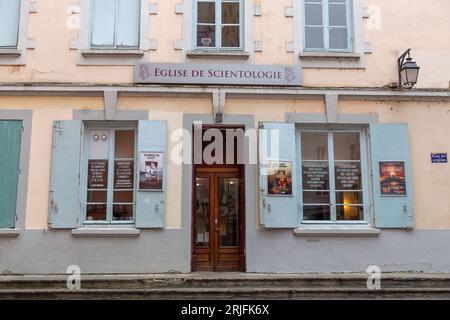 Lyon, Frankreich - 25. Januar 2022: Scientology-Kirche am Place des Capucins in Lyon, Frankreich. Stockfoto