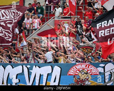 LEVERKUSEN - RB Leipzig unterstützt beim Bundesliga-Spiel zwischen Bayer 04 Leverkusen - RB Leipzig in der DE Bay Arena am 27. Mai 2023 in Leverkusen. AP | niederländische Höhe | GERRIT VON KÖLN Stockfoto