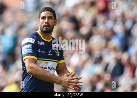 Leeds, England - 20. August 2023 Nene MacDonald (4) von Leeds Rhinos. Rugby League Betfred Super League, Leeds Rhinos vs Warrington Wolves im Headingley Stadium, Leeds, UK Stockfoto