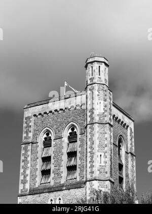 Church Tower, St Nicolas Parish Church, Guildford, Surrey, England, Vereinigtes Königreich, GB. Stockfoto