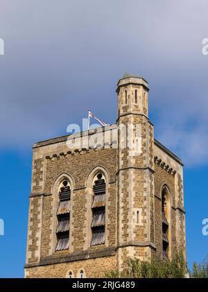 Church Tower, St Nicolas Parish Church, Guildford, Surrey, England, Vereinigtes Königreich, GB. Stockfoto