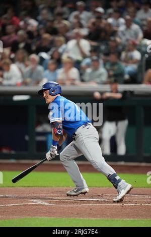 19. August 2023: Der Shortstop Pat Valaika (7) von Oklahoma City Dodgers und Salt Lake Bees im Smiths Field in Salt Lake UT. David Seelig/Cal Sport Medi Stockfoto