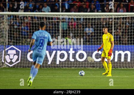 La Paz, Bolivien. August 2023. Estadio Hernando Siles Sergio Rochet do Internacional, während des Spiels zwischen Bolivar und Internacional, für das Viertelfinale der Copa Libertadores 2023, im Estadio Hernando Siles, diesen Dienstag, 22. 30761 (Max Peixoto/SPP) Credit: SPP Sport Press Photo. Alamy Live News Stockfoto