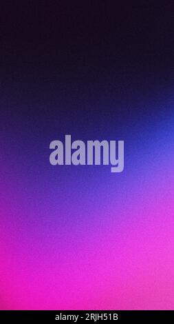 Rosafarbener blauer, dunkler vertikaler Hintergrund, körniger Verlauf, lila, schwarz, magentafarbenes, leuchtendes Hintergrunddesign für mobile Tapeten Stockfoto