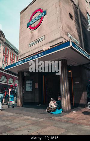 Obdachlose in Soho, London Stockfoto