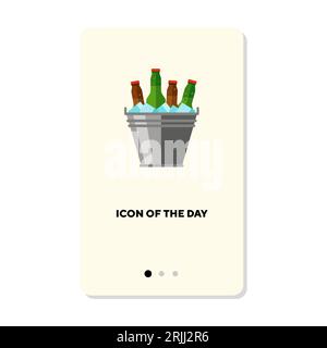 Bier-flach-Symbol Stock Vektor