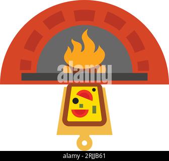 Pizzaofen Vektor-Symbol Stock Vektor