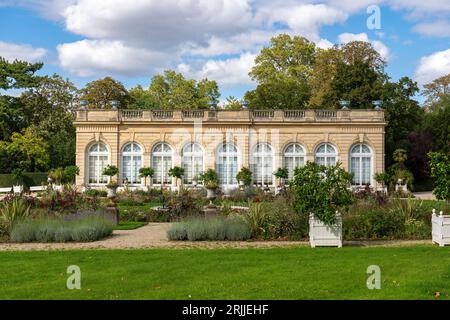 Orangerie im Bagatelle Park - Paris, Frankreich Stockfoto