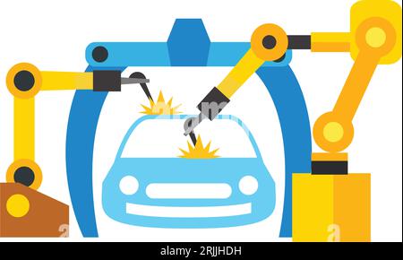 Symbol für die Fahrzeugproduktion Stock Vektor