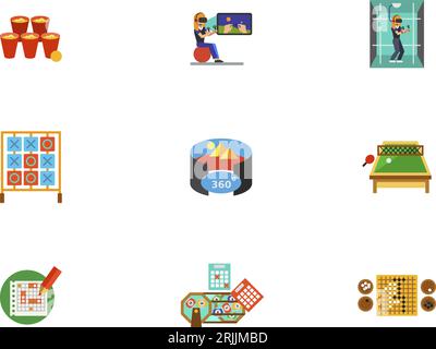 Spielsymbolsatz Stock Vektor