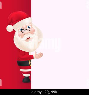 Realistische Darstellung des Weihnachtsmanns Stock Vektor