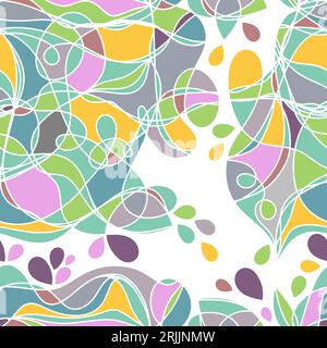Nahtloses Muster abstrakter Formen. Vektorillustration Stock Vektor