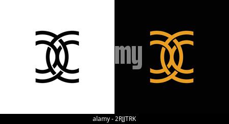 Modernes und einzigartiges CC-Logo-Design Stock Vektor