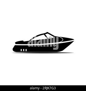 Boot, Segel, Segeln, Schiff, Yacht-Symbol. Vector Illustration, flache Bauform. Stock Vektor