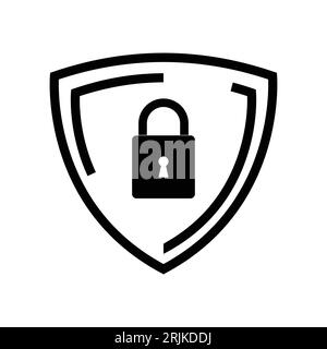 Sicherheitssymbol in flacher Ausführung. Shield-Sicherheitssymbol für Website-Design, Logo, App, UI Vector EPS 10. Stock Vektor