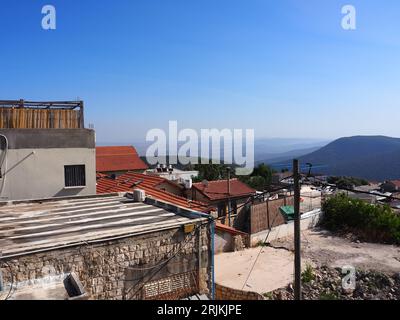 Blick auf das obere Galiläa von der Altstadt in Tzfat Stockfoto