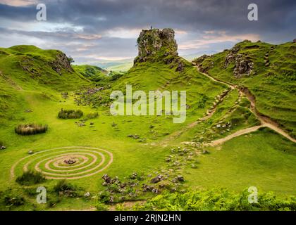 Wunderschöne schottische grüne Landschaft Stockfoto