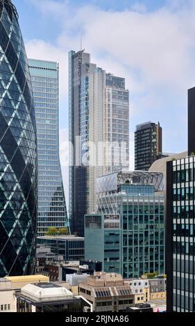 Skyline von London, im Herzen des Finanzzentrums, Cental London, Großbritannien Stockfoto