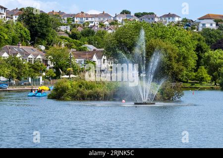 Trenance Boating Lake in Newquay in Cornwall in Großbritannien. Stockfoto