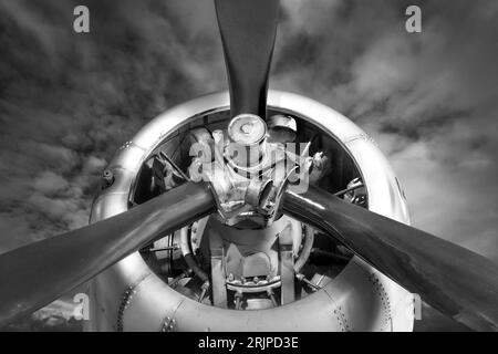 Aircraft propeller, Douglas TBD Devastator war torpedo bomber Stock Photo