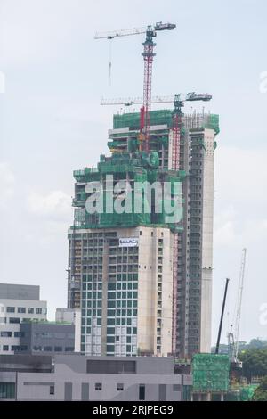 Bau von One Holland Village, Entwickler von Far East Organization, Sekisui House Limited und Sino Group. Singapur Stockfoto