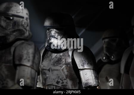 Eine Star Wars Stormtrooper Schneetrooper-Action-Figur, die einen kaiserlichen Offizier aus der ursprünglichen Trilogie darstellt Stockfoto