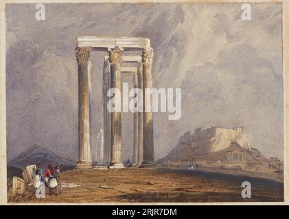 Der Tempel des Jupiter Olympus, Athen von Clarkson Frederick Stanfield Stockfoto