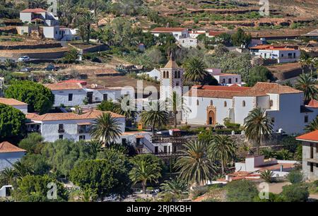 Betancuria, Fuerteventura - center of the village with the famous church Stock Photo