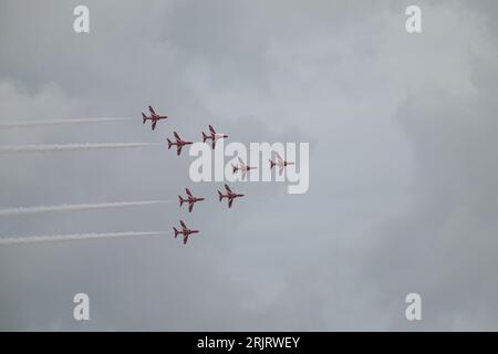 Die Roten Pfeile In Blackpool Stockfoto