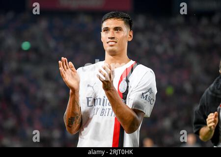 Bologna, Italien. August 2023. 14 während des Spiels Bologna FC gegen AC Mailand, italienische Fußball-Serie A in Bologna, Italien, 21. August 2023 Credit: Independent Photo Agency/Alamy Live News Stockfoto