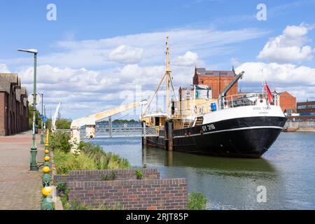 Grimsby dockt den Ross Tiger an, ein Fischertrawler an den Alexandra Docks Grimsby Fishing Heritage Centre Grimsby North Lincolnshire England GB Europe Stockfoto